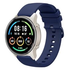 Per Xiaomi Watch Sport 22mm Cinturino in silicone morbido a tinta unita (blu navy)