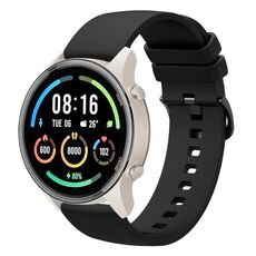 Per Xiaomi Watch Sport 22mm Cinturino in silicone morbido a tinta unita (nero)