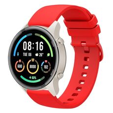 Per Xiaomi Watch Sport 22mm Cinturino in silicone morbido a tinta unita (rosso)