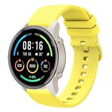 Per Xiaomi Watch Sport 22mm Cinturino in silicone morbido a tinta unita (giallo)