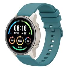 Per Xiaomi Watch Sport 22mm Cinturino in silicone morbido a tinta unita (verde pino)