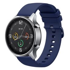 Per Xiaomi Watch Color 22mm Cinturino in silicone morbido a tinta unita (blu navy)