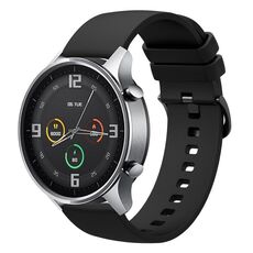 Per Xiaomi Watch Color 22mm Cinturino in silicone morbido a tinta unita (nero)