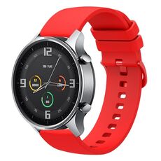 Per Xiaomi Watch Color 22mm Cinturino in silicone morbido a tinta unita (rosso)