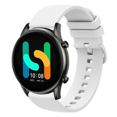 Per Xiaomi Haylou RT2 LS10 22mm Cinturino in silicone morbido a tinta unita (bianco)