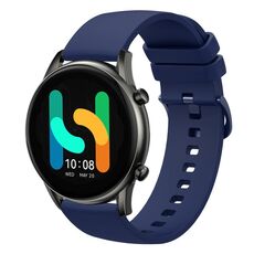 Per Xiaomi Haylou RT2 LS10 22mm Cinturino in silicone morbido a tinta unita (blu navy)