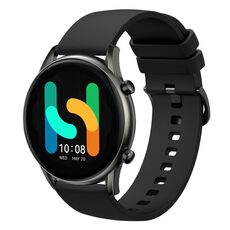 Per Xiaomi Haylou RT2 LS10 22mm Cinturino in silicone morbido a tinta unita (nero)