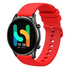 Per Xiaomi Haylou RT2 LS10 22mm Cinturino in silicone morbido a tinta unita (rosso)