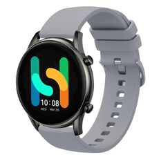 Per Xiaomi Haylou RT2 LS10 22mm Cinturino in silicone morbido a tinta unita (grigio)