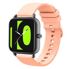 Per Xiaomi Haylou RS4 LS12 Cinturino per orologio in silicone morbido a tinta unita da 22 mm (rosa)