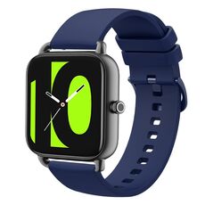 Per Xiaomi Haylou RS4 LS12 22mm Cinturino in silicone morbido a tinta unita (blu navy)