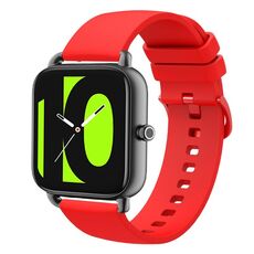 Per Xiaomi Haylou RS4 LS12 22mm Cinturino in silicone morbido a tinta unita (rosso)