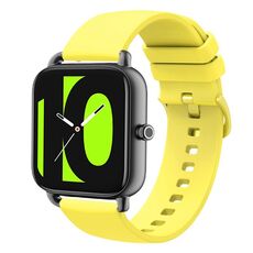 Per Xiaomi Haylou RS4 LS12 22mm Cinturino in silicone morbido a tinta unita (giallo)