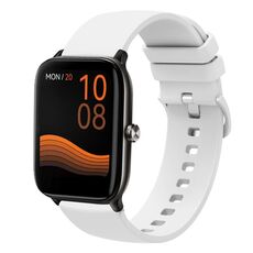 Per Xiaomi Haylou GST LS09B 22mm Cinturino in silicone morbido a tinta unita (bianco)