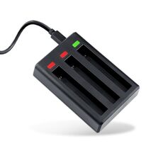 Caricabatterie rapido per batterie Tri-Slot per Insta360 One X2 (nero)