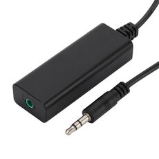 Riduttore di rumore anti-jamming del segnale dell'isolatore di terra comune audio da 3,5 mm (nero)