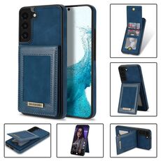Per Samsung Galaxy S22 + 5G N.Bekus Custodia per telefono RFID con slot per schede a vibrazione verticale (blu)