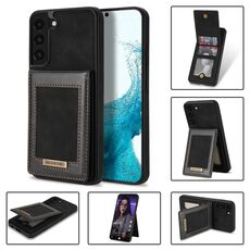Per Samsung Galaxy S22 + 5G N.Bekus Vertical Flip Card Slot RFID Custodia per telefono (nero)