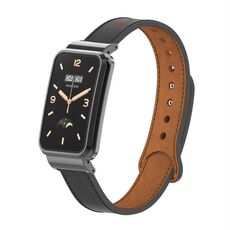 Per Xiaomi Mi Band 7 Pro Cinturino in pelle con doppia borchia in metallo (nero)