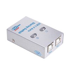 SW68 Commutatore 2 in 1 USB Condivisione di stampe automatiche, Colore: Argento