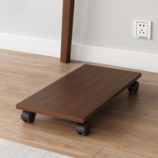 Base In Legno Rimovibile Alza Altezza Per Computer Desktop Host Ruota Universale Noce 25x50cm