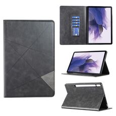 Per Samsung Galaxy Tab S7 FE/Tab S7+/Tab S8+ Custodia per tablet in pelle prismatica (nero)