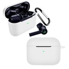Per RAZER Hammerhead True Wireless Pro Pure Color Bluetooth Auricolare Custodia protettiva in silicone morbido con gancio (bianco)