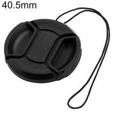 Copriobiettivo per fotocamera con pizzico centrale da 40,5 mm per Canon (nero)