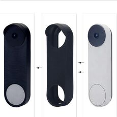 Custodia protettiva in silicone per campanello per Google Nest Hello versione batteria campanello (nero)