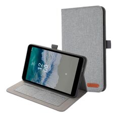 Per Nokia T10 Tessuto PU + TPU Custodia in pelle per tablet (grigio)