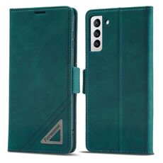 Per Samsung Galaxy S22 + 5G Forwenw Custodia per telefono in pelle con fibbia dual-side (ciano scuro)