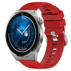 Per Huawei Watch GT3 Pro 43mm 20mm Cinturino in silicone morbido a tinta unita (rosso)