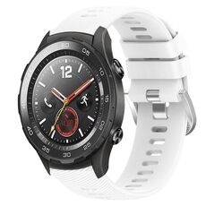 Per Huawei Watch 2 Cinturino per orologio in silicone morbido tinta unita da 20 mm (bianco)