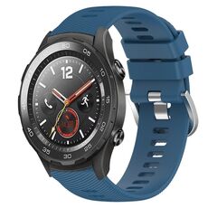 Per Huawei Watch 2 Cinturino per orologio in silicone morbido a tinta unita da 20 mm (blu)