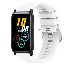 Cinturino per orologio in silicone morbido a tinta unita For Honor Watch ES da 20 mm (bianco)