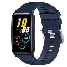 Cinturino per orologio in silicone morbido a tinta unita For Honor Watch ES da 20 mm (blu notte)