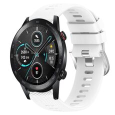 Per Honor MagicWatch2 42mm 20mm cinturino in silicone morbido a tinta unita (bianco)