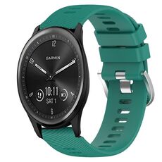Per Garmin Vivomove Sport 20mm Cinturino in silicone morbido a tinta unita (verde)