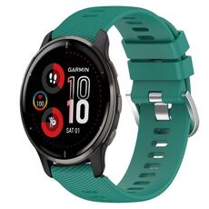 Per Garmin Venu 2 Plus 20mm Cinturino in silicone morbido a tinta unita (verde)