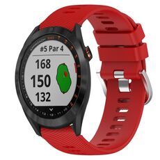 Per Garmin Approach S40 20mm Cinturino in silicone morbido a tinta unita (rosso)