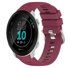 Per Garmin Forerunner 158 20mm Cinturino in silicone morbido a tinta unita (rosso vino)
