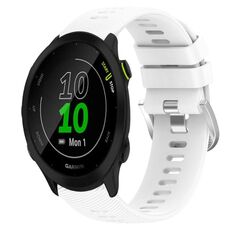 Per Garmin Forerunner 55 20mm cinturino in silicone morbido a tinta unita (bianco)