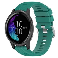 Per Garmin Venu 20mm Cinturino in silicone morbido a tinta unita (verde)