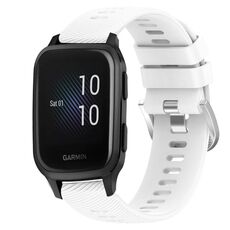 Per Garmin Venu SQ 20mm Cinturino in silicone morbido a tinta unita (bianco)
