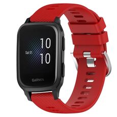 Per Garmin Venu SQ 20mm Cinturino in silicone morbido a tinta unita (rosso)
