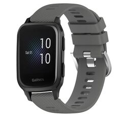 Per Garmin Venu SQ 20mm Cinturino in silicone morbido a tinta unita (grigio scuro)