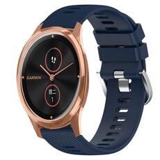 Per Garminmove Luxe 20mm cinturino in silicone morbido a tinta unita (blu notte)