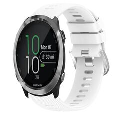 Per Garmin Forerunner 645 Music 20mm Cinturino in silicone morbido a tinta unita (bianco)