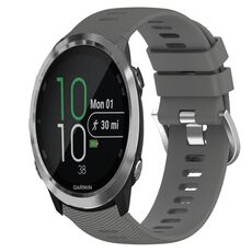 Per Garmin Forerunner 645 Music 20mm Cinturino in silicone morbido a tinta unita (grigio scuro)