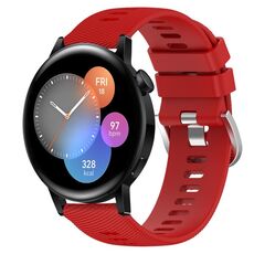 Per Huawei Watch 3 Cinturino in silicone morbido da 22 mm in tinta unita (rosso)